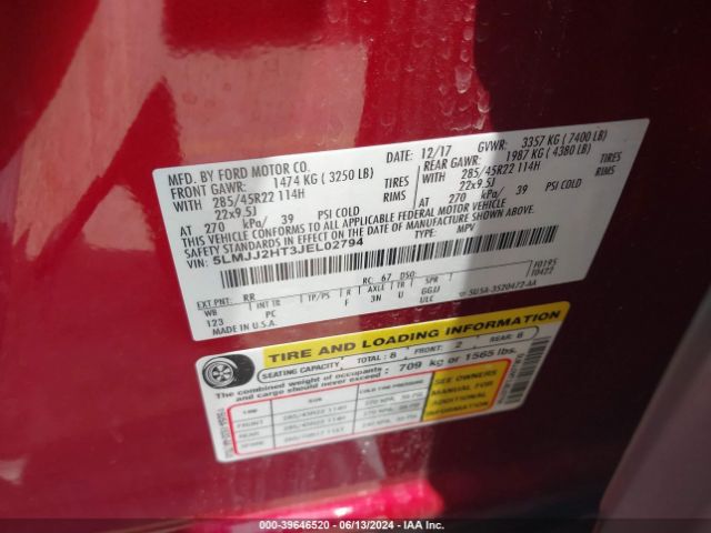 5LMJJ2HT3JEL02794 Lincoln Navigator Select