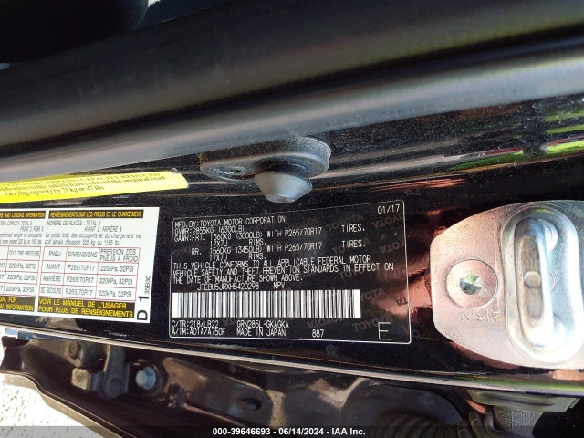 Toyota 4runner Sr5 Premium 2017 JTEBU5JRXH5420298 Image 9