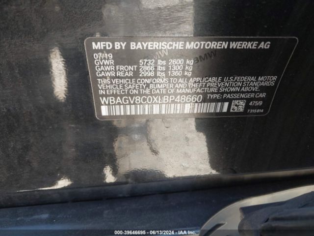 WBAGV8C0XLBP48660 BMW M850i Gtan Coupe Xdrive