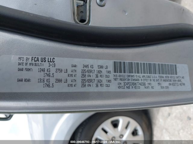 3C4PDCAB0KT746586 Dodge Journey Se Value Package