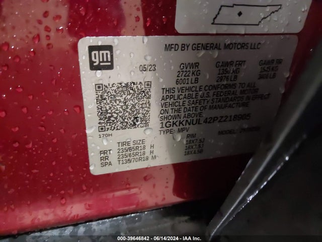 GMC Acadia Awd Slt 2023 1GKKNUL42PZ218905 Image 9