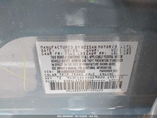 3N1AB8DVXRY204605 Nissan Sentra Sr Xtronic Cvt