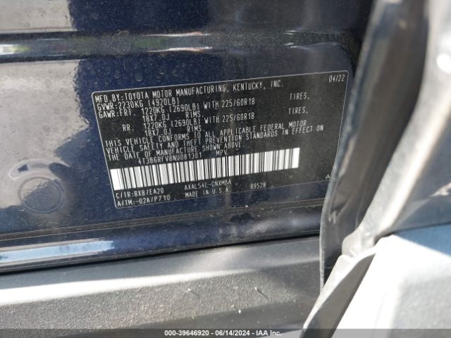 2022 TOYOTA RAV4 HYBRID 4T3B6RFV8NU081301 Photo 8