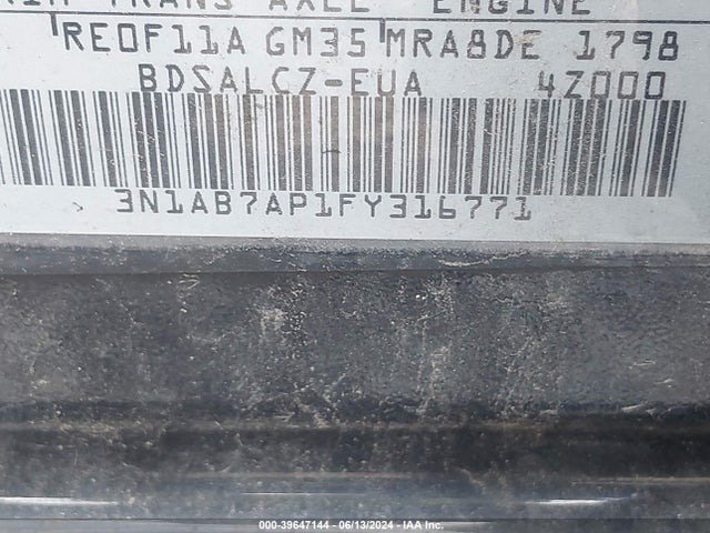 Nissan SENTRA S 2015 3N1AB7AP1FY316771 Image 9