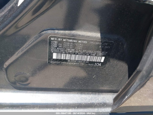 ML32FUFJ9RHF06381 Mitsubishi Mirage G4 Es
