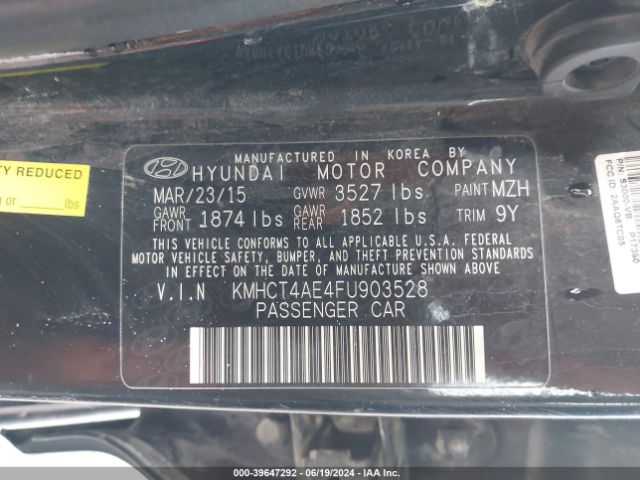 KMHCT4AE4FU903528 Hyundai ACCENT GLS