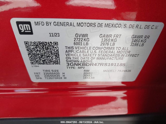 Chevrolet Blazer Fwd 3lt 2024 3GNKBDR47RS191185 Image 9