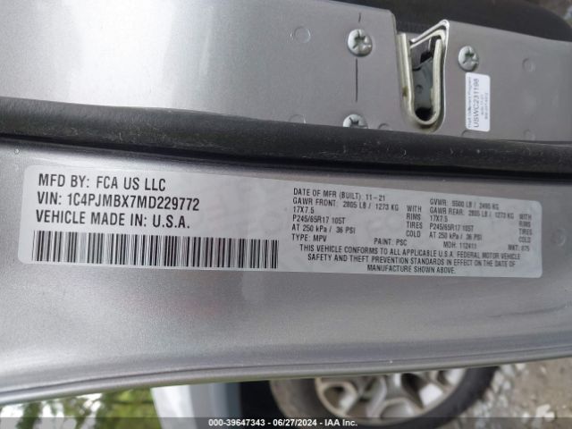 1C4PJMBX7MD229772 Jeep Cherokee Trailhawk 4x4