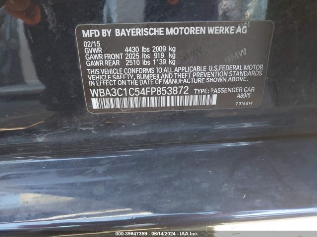 WBA3C1C54FP853872 BMW 328I