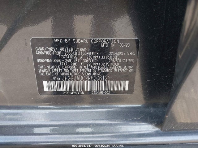 Subaru Crosstrek Premium 2024 JF2GUADC2R8206126 Image 9