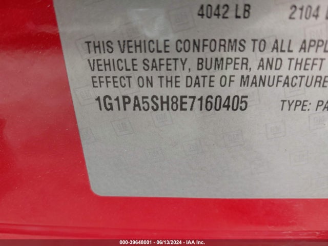 Chevrolet Cruze Ls Auto 2014 1G1PA5SH8E7160405 Image 9