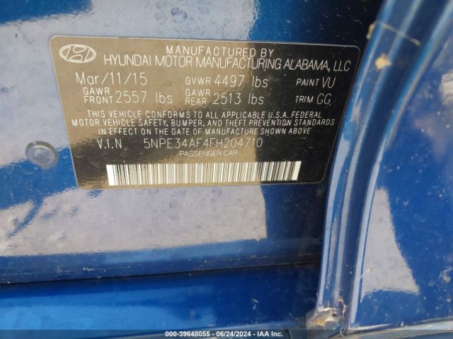 5NPE34AF4FH204710 Hyundai Sonata Limited