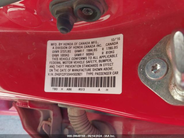 2HGFC2F55HH502821 Honda Civic Lx