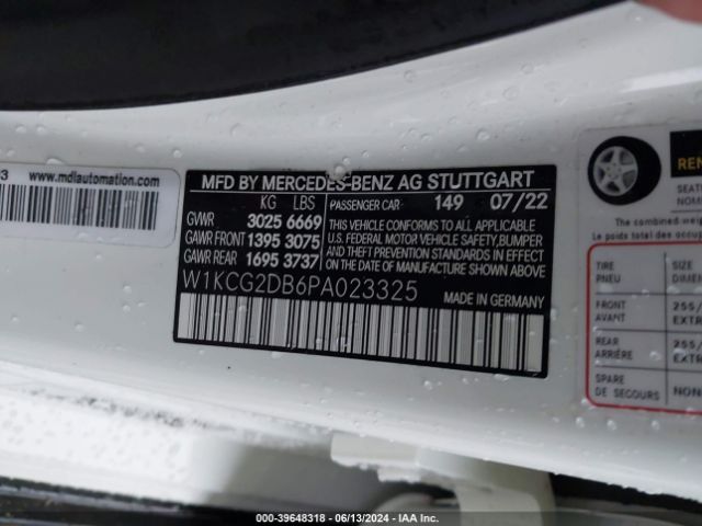 W1KCG2DB6PA023325 Mercedes-Benz EQS 450+