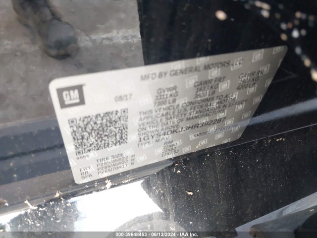 1GYS4DKJ3HR392287 Cadillac Escalade Platinum
