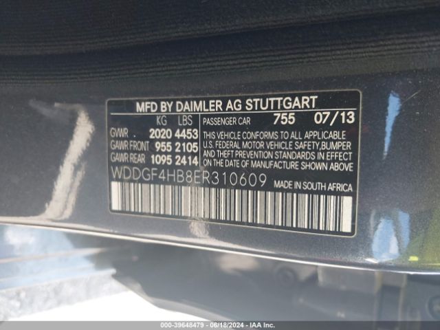 WDDGF4HB8ER310609 Mercedes-Benz C 250 Luxury/sport
