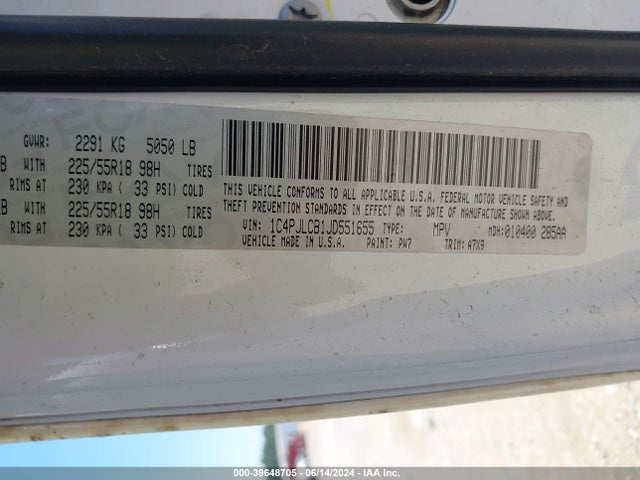 Jeep Cherokee Latitude 2018 1C4PJLCB1JD551655 Image 9