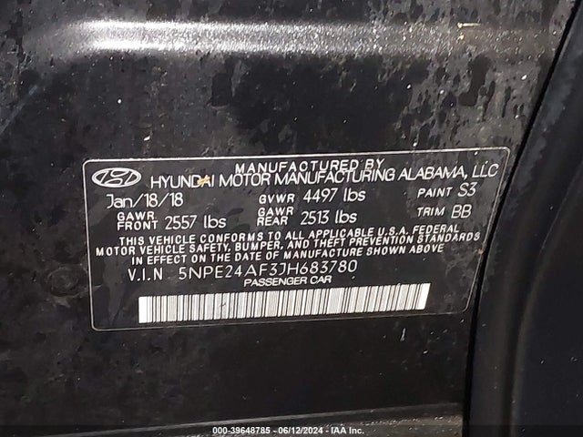 Hyundai SONATA SE 2018 5NPE24AF3JH683780 Image 9