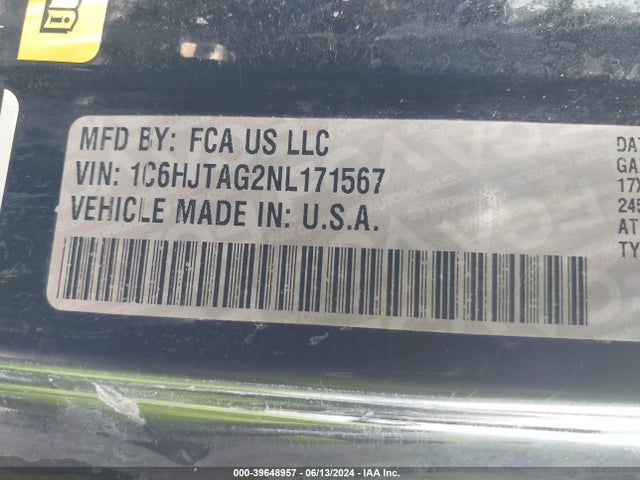 Jeep Gladiator Sport 4x4 2022 1C6HJTAG2NL171567 Image 9