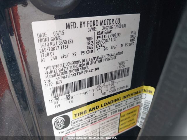 1FMJU1GT6FEF42189 Ford Expedition Xl