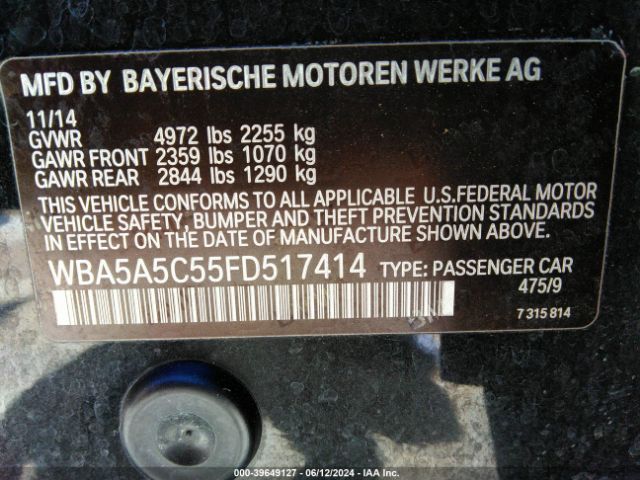 WBA5A5C55FD517414 BMW 528I