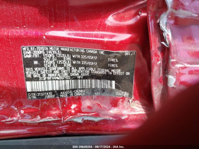 2T3P1RFV4MW207155 Toyota Rav4 Xle