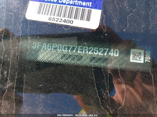Aukcja sprzedaży 2014 Ford Fusion S, vin: 3FA6P0G77ER252740, numer aukcji: 39649453