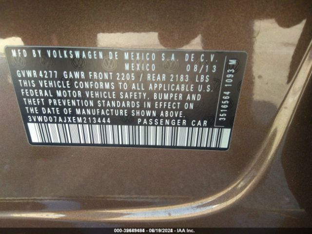 3VWD07AJXEM213444 Volkswagen Jetta 1.8t Se
