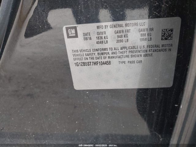 1G1ZB5ST7HF104458 Chevrolet MALIBU LS