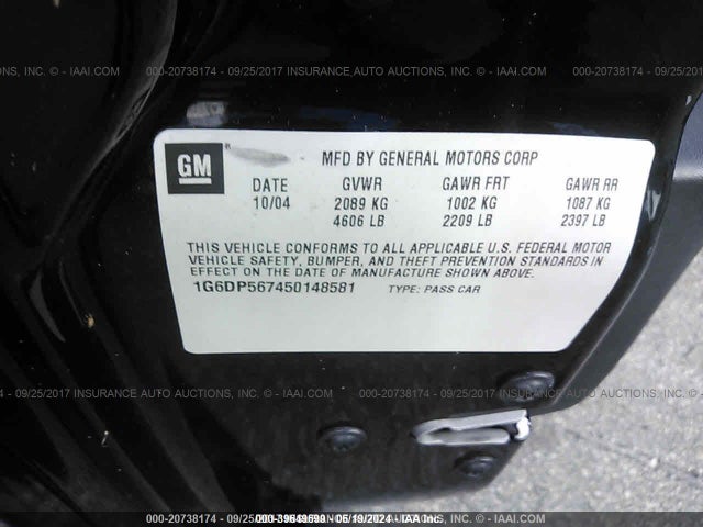 2005 CADILLAC CTS 1G6DP567450148581 Photo 8