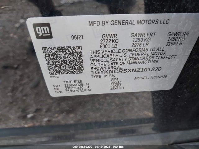 1GYKNCRSXNZ101270 Cadillac Xt5 Fwd Premium Luxury