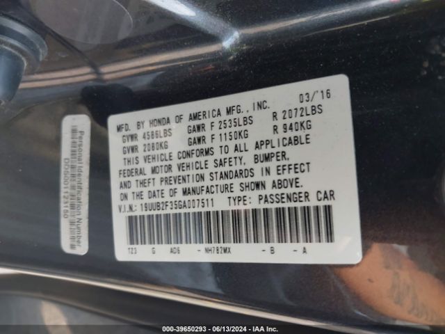 19UUB2F35GA007511 Acura Tlx V6