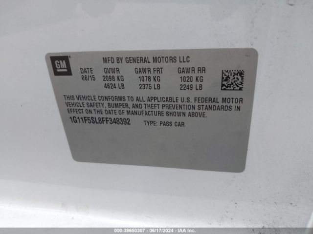 1G11F5SL8FF348392 Chevrolet Malibu 1lz