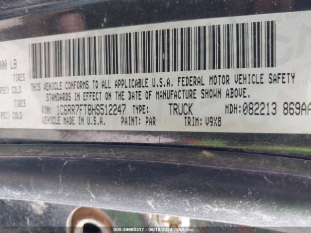1C6RR7FT8HS512247 RAM 1500 Tradesman Quad Cab 4x4 6'4 Box
