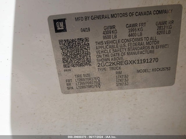Chevrolet Silverado 2500hd Wt 2019 2GC2KREGXK1191270 Image 9