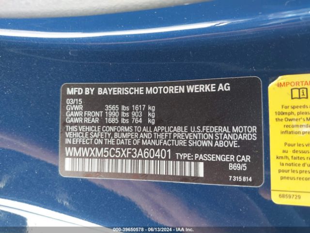 WMWXM5C5XF3A60401 Mini Hardtop Cooper