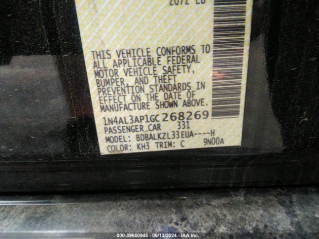 1N4AL3AP1GC268269 Nissan Altima 2.5 Sv