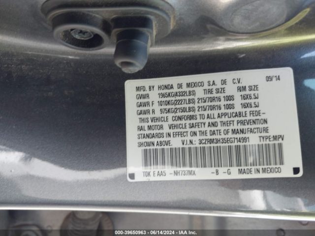 3CZRM3H35EG714991 Honda CR-V LX
