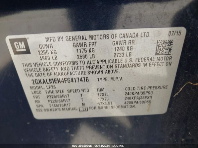 2GKALMEK4F6417476 GMC Terrain Sle-1