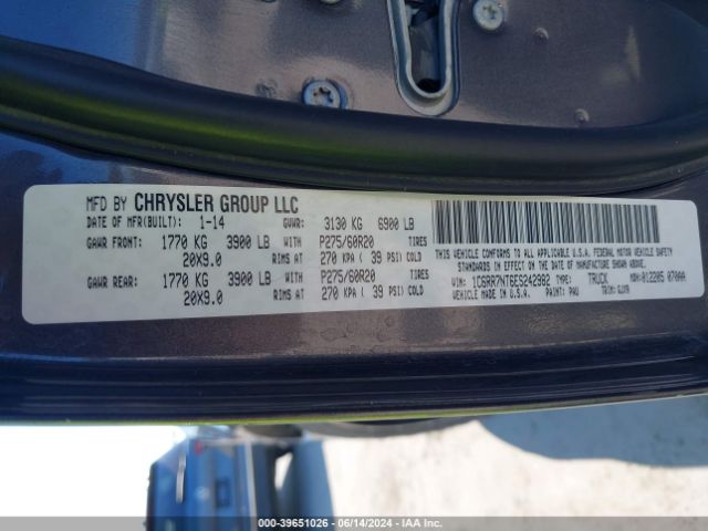 1C6RR7NT6ES242982 RAM 1500 Laramie