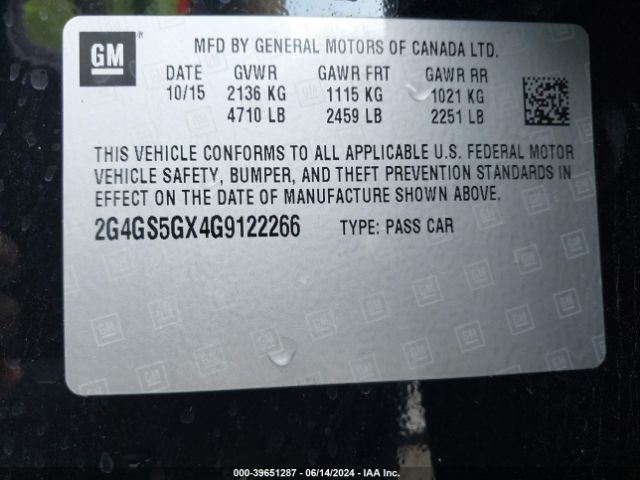 2G4GS5GX4G9122266 Buick Regal Turbo Premium Ii