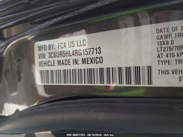 RAM 2500 Tradesman  4x4 8' Box 2024 3C6UR5HL4RG157713 Image 9