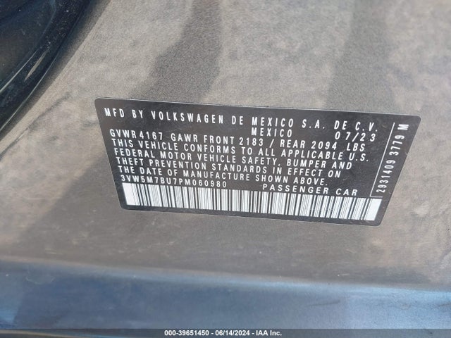 3VW5M7BU7PM060980 Volkswagen Jetta 1.5t S