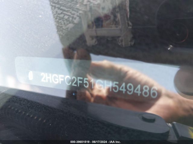 2HGFC2F51GH549486 Honda Civic Lx