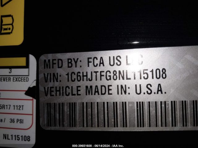1C6HJTFG8NL115108 Jeep Gladiator High Altitude 4x4