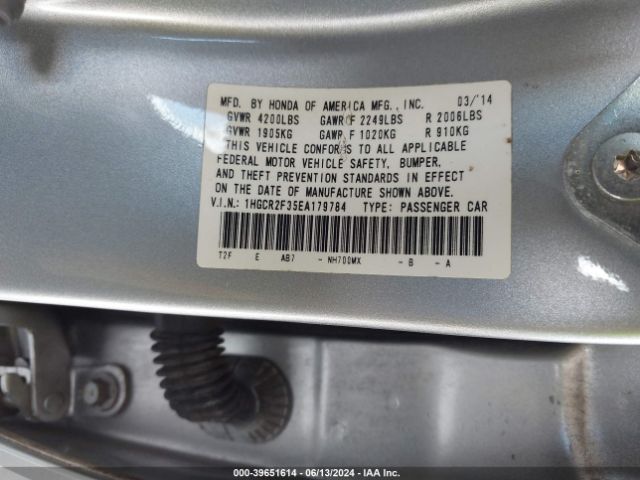 1HGCR2F35EA179784 Honda ACCORD LX