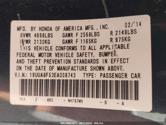 19UUA8F53EA008743 Acura Tl 3.5