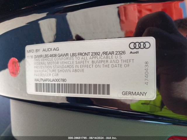 WAUTNAF56JA000780 Audi A5 2.0t Premium