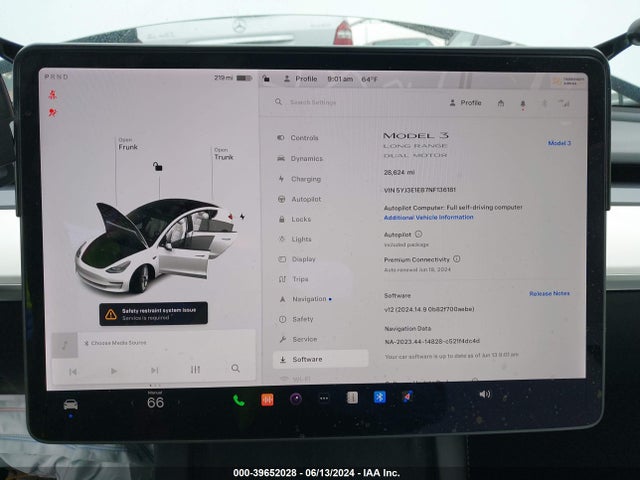 Tesla Model 3 Long Range Dual Motor All-wheel Drive 2022 5YJ3E1EB7NF136181 Image 18