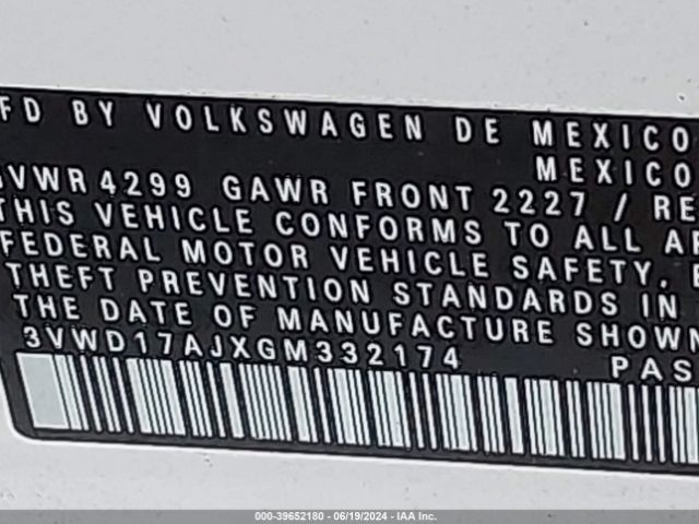 3VWD17AJXGM332174 Volkswagen Jetta 1.8t Sport